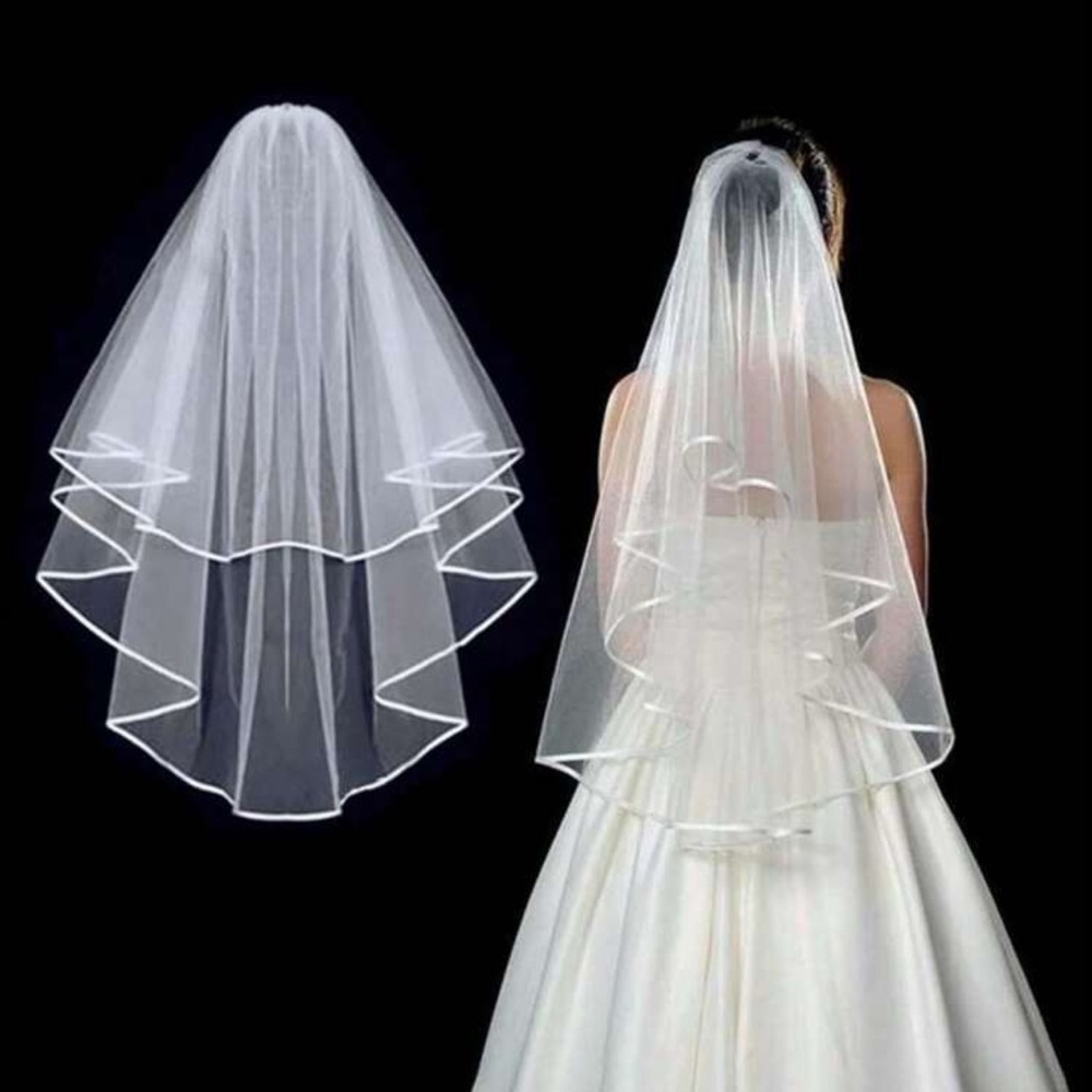Elegant White Bridal Veil